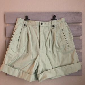 High Waisted Green Shorts